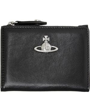 Vivienne Westwood Slim Flap Card Holder - Black