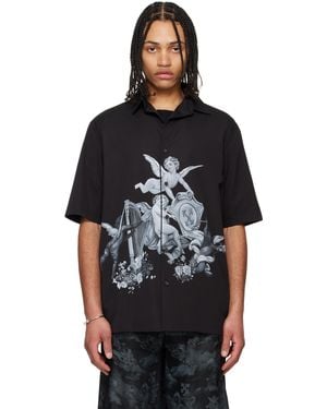 Off-White c/o Virgil Abloh ブラック Putti ポプリン ボウリングシャツ