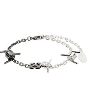 Off-White c/o Virgil Abloh Gunmetal Barbed Wire Bracelet - Black