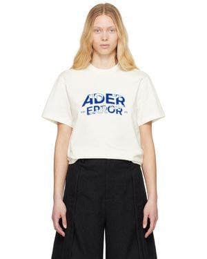 ★ADER error★ オフホワイト Eternity Product. 46 Tシャツ Ader Error White Eternity Product. 46 T-shirt In Off White