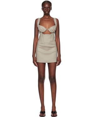 Dion Lee Zip Underwire Minidress - Natural