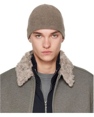 Our Legacy Taupe Wool Beanie - Grey