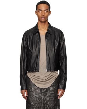 Rick Owens Concordians Alice Brad Leather Jacket - Black
