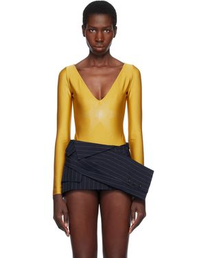 Pushbutton Star Point Bodysuit - Orange