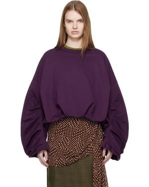 Dries Van Noten Draped Sweatshirt - Purple