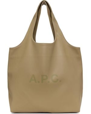 A.P.C. Khaki Ninon Tote - Multicolour
