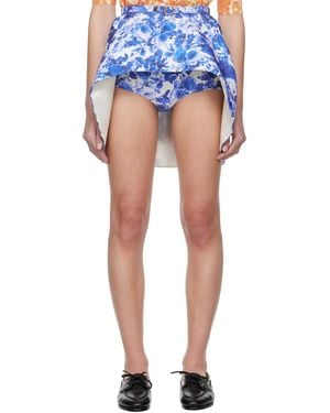 Bally Minijupe Bleue En Soie