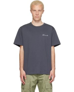 Helmut Lang Handwritten Logo T-Shirt - Blue