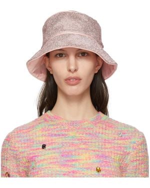 Kara Ssense Exclusive Crystal Mesh Bucket Hat - Pink