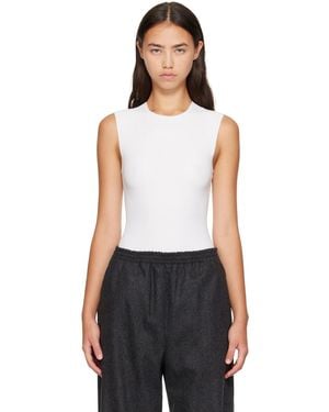 Jil Sander Ribbed Bodysuit - White