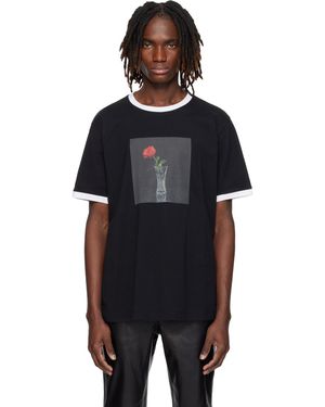 Ernest W. Baker Rose Print T-Shirt - Black