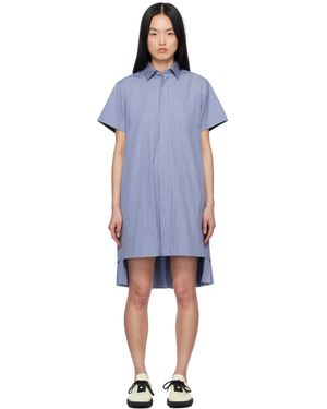 Sacai ブルー Cotton Poplin ミニワンピース