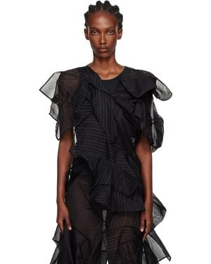 Yohji Yamamoto Asm Darts 3D Blouse - Black
