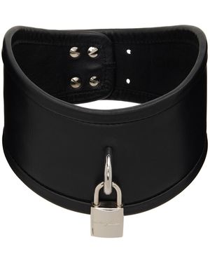MATIERES FECALES Molinier Leather Collar Choker - Black