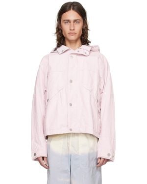 Stone Island ピンク デタッチャブルフード ジャケット