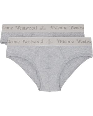 Vivienne Westwood Two-Pack Cotton Briefs - Grey