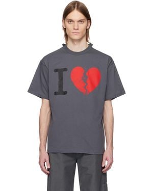 Magliano グレー 'I Suffer' 半袖Tシャツ - マルチカラー