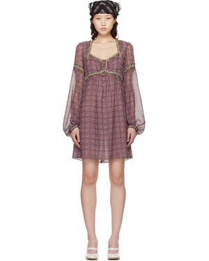 Anna Sui Puff Sleeve Minidress - Red