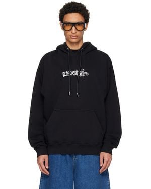 Off-White c/o Virgil Abloh Heraldic Threshold Arrow Skate Hoodie - Black