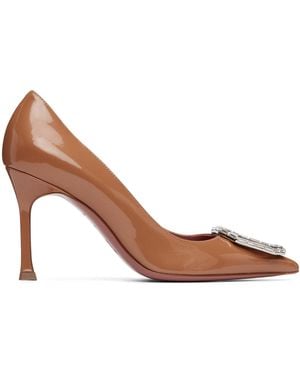 AMINA MUADDI Tan Camelia 90 Heels - Black