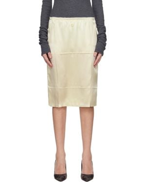 Commission Creased Slip Midi Skirt - Black