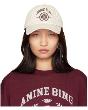 Anine Bing Off- Jeremy Collegiate Baseball Cap - Purple