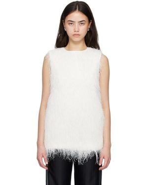 Loulou de Saison Yasmin Fringed Top - Black
