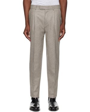 ZEGNA グレー ウール トラウザーズ