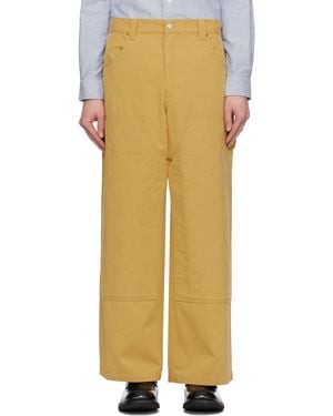 AFTER PRAY Wide Carpenter Pants - Yellow