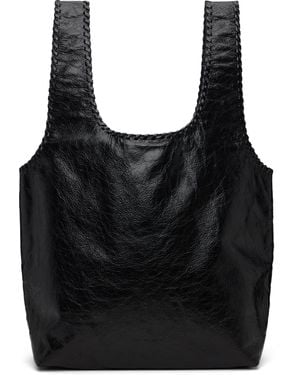 Dries Van Noten Large Leather Tote - Black