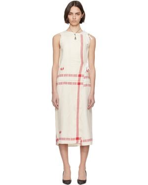 HODAKOVA Robe Midi Cache-Cœur En Linges À Vaisselle - Noir
