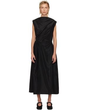 Simone Rocha Hip Detail Draped Bind Maxi Dress - Black