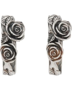 Emanuele Bicocchi Rose Hoop Earrings - Metallic