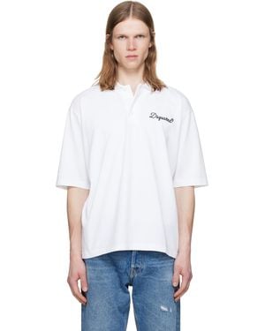 DSquared² Signature' Tennis Fit Polo - White