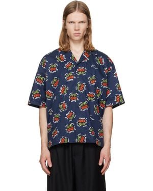 KENZO Paris Loves' Short Sleeve Shirt - Blue