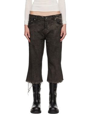Rick Owens Tower Bolan Cutoffs Jeans - Black