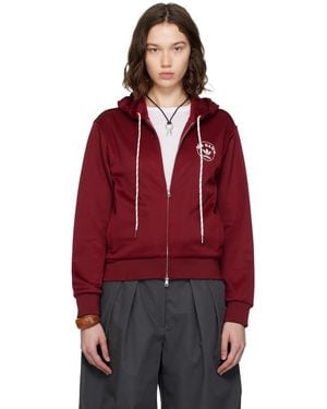 Wales Bonner Burgundy Adidas Originals Edition Track Hoodie - Red