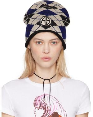 Anna Sui Argyle Patch Beanie - Multicolour