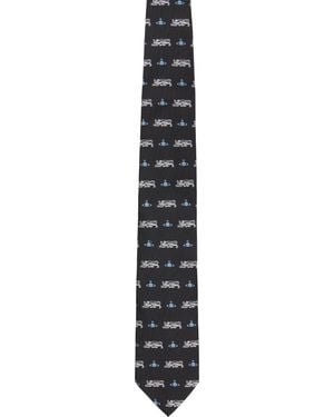 Vivienne Westwood Silk Tie - Black