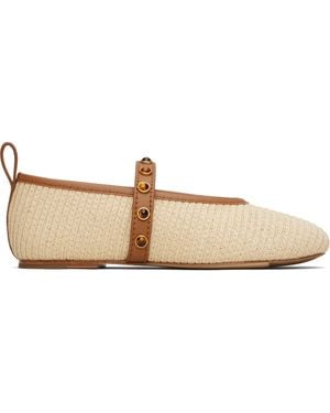 Rag & Bone Spire Straw Mary Jane Ballerina Flats - Black