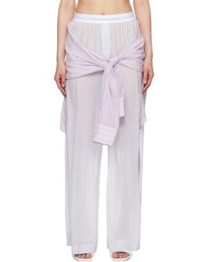 Alexander Wang ブルー＆ピンク Pre-Styled ボクサー トラウザーズ - ホワイト