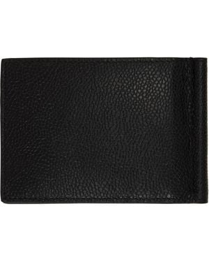 Thom Browne Pebble Grain Money Clip Wallet - Black