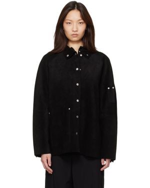 Studio Nicholson Dash Suede Jacket - Black