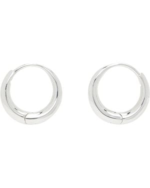 Sophie Buhai Large Nouveau Hoop Earrings - White