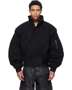 HYACYN Blouson Aviateur Anatnom Noir - Bleu