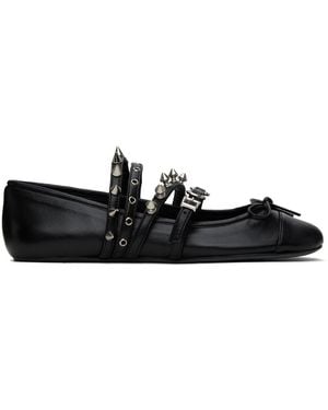 Abra Ssense Exclusive Spike Ballerina Flats - Black