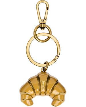 Ami Paris Metal 'ami De Coeur' Croissant Keychain - Metallic