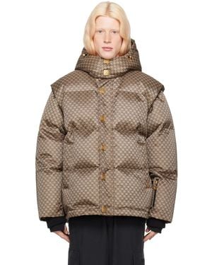 Balmain ブラウン Mini Monogrammed パファージャケット