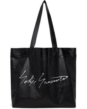 Yohji Yamamoto Signature L Tote - Black