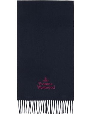 Vivienne Westwood Embroidered Scarf - Blue